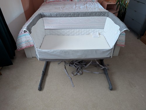 Babylo next cot - to, grey