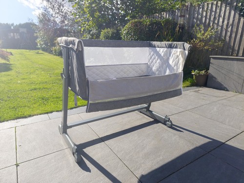 Babylo grey cot next - to, me